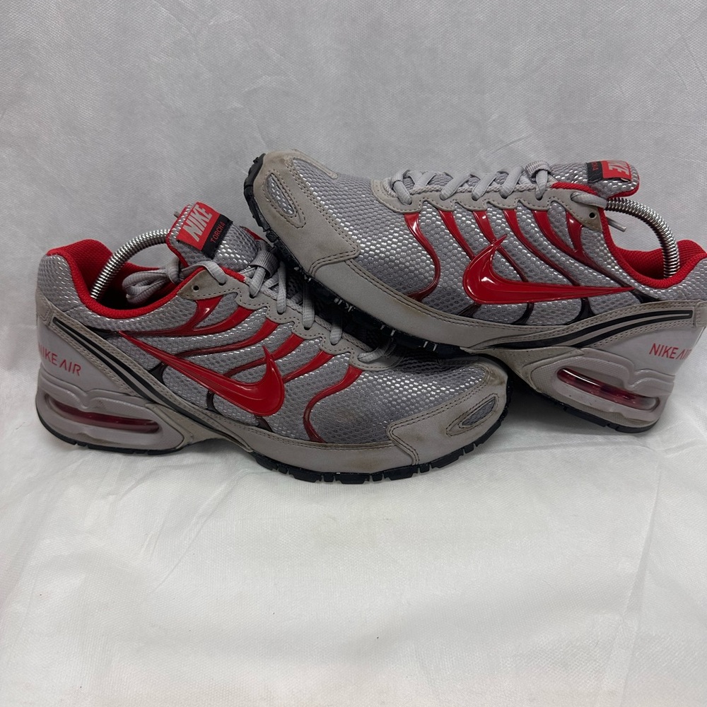 Nike Air Men's Athletic Shoes in Gray and Red - Picture 1 of 4